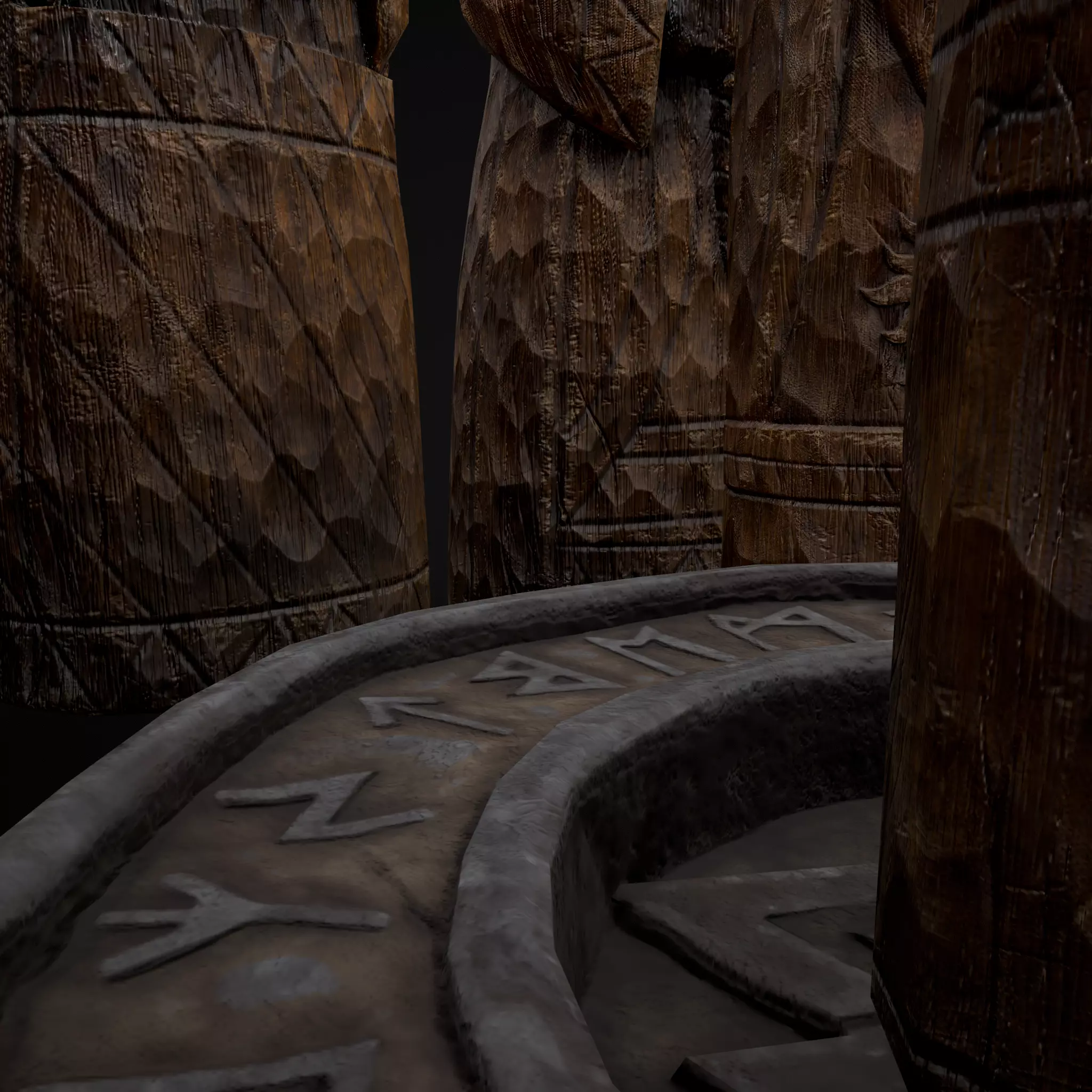 Slavic Gods Figurines Set Low-poly 3D model_34