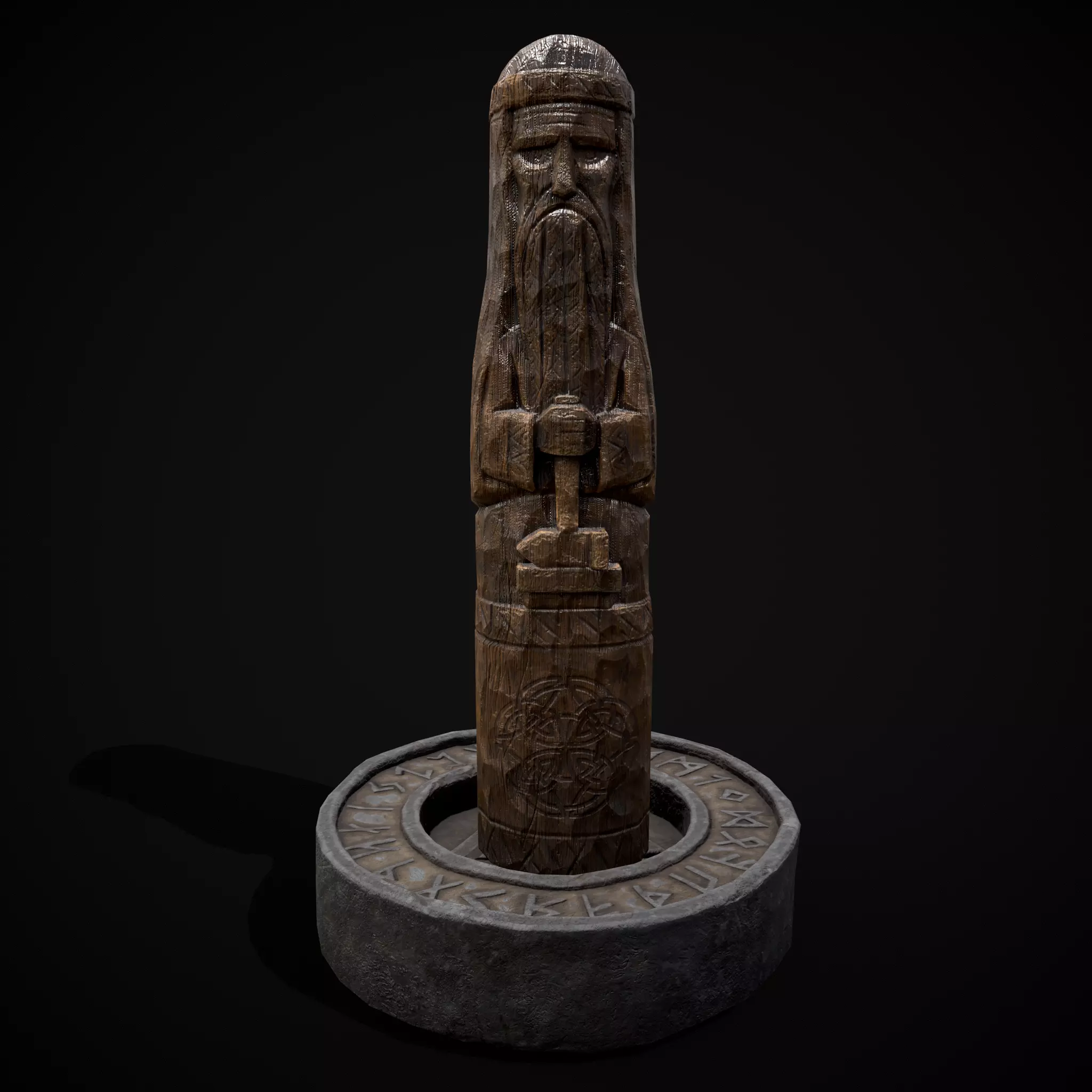 Slavic Gods Figurines Set Low-poly 3D model_22