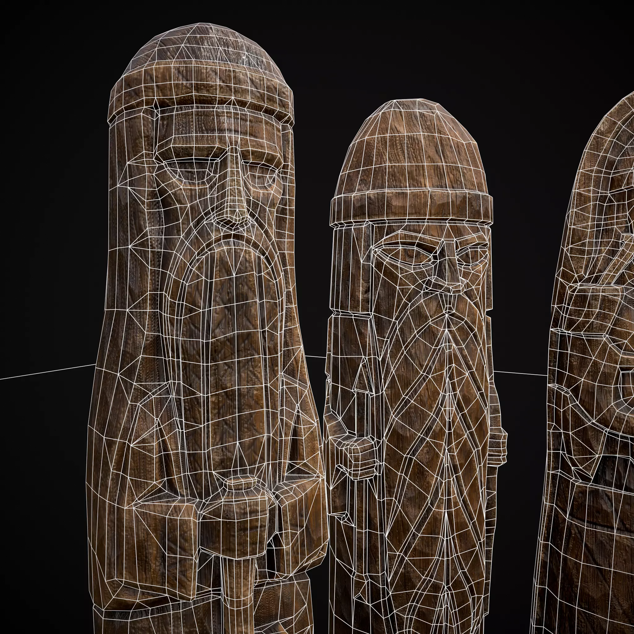 Slavic Gods Figurines Set Low-poly 3D model_31