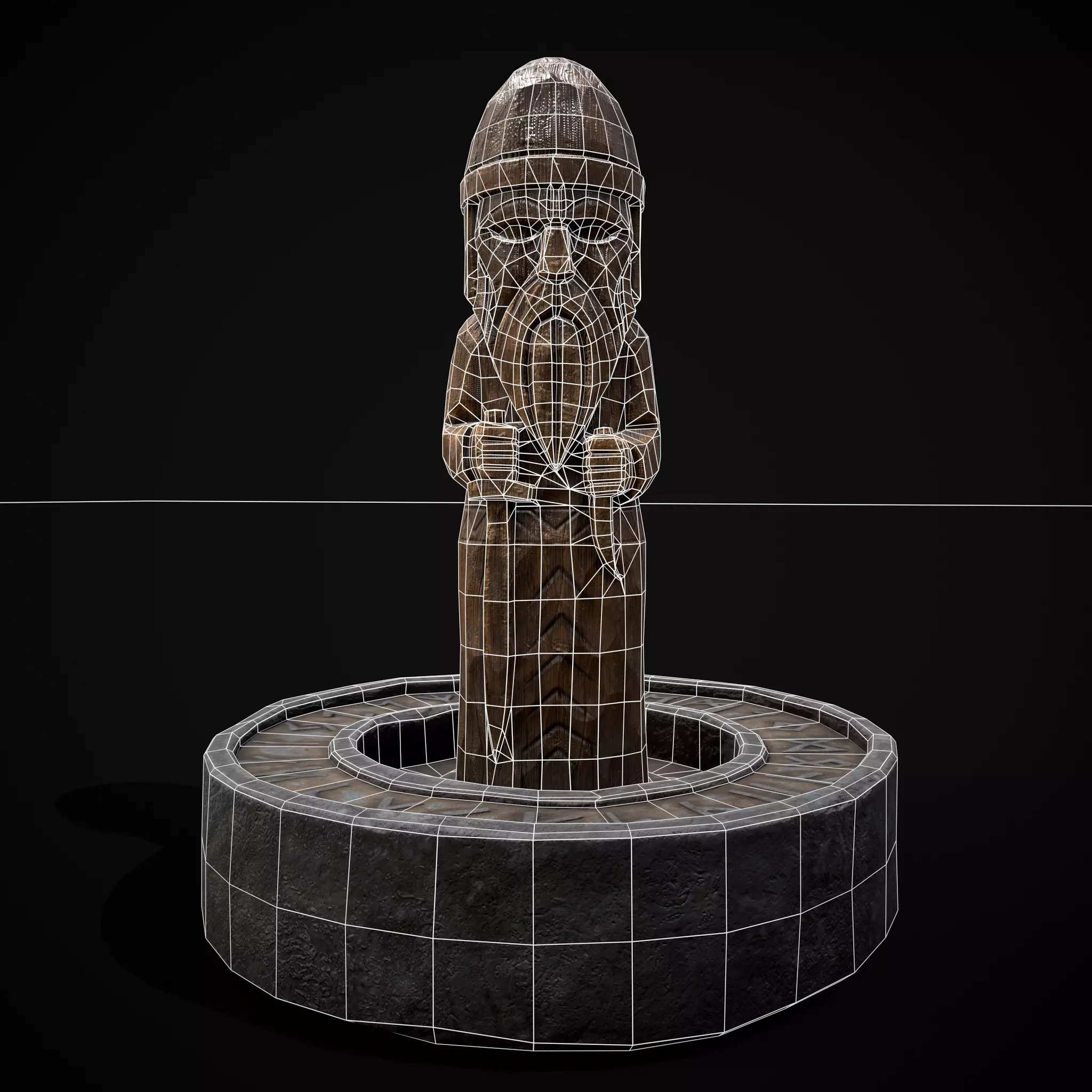 Slavic Gods Figurines Set Low-poly 3D model_11