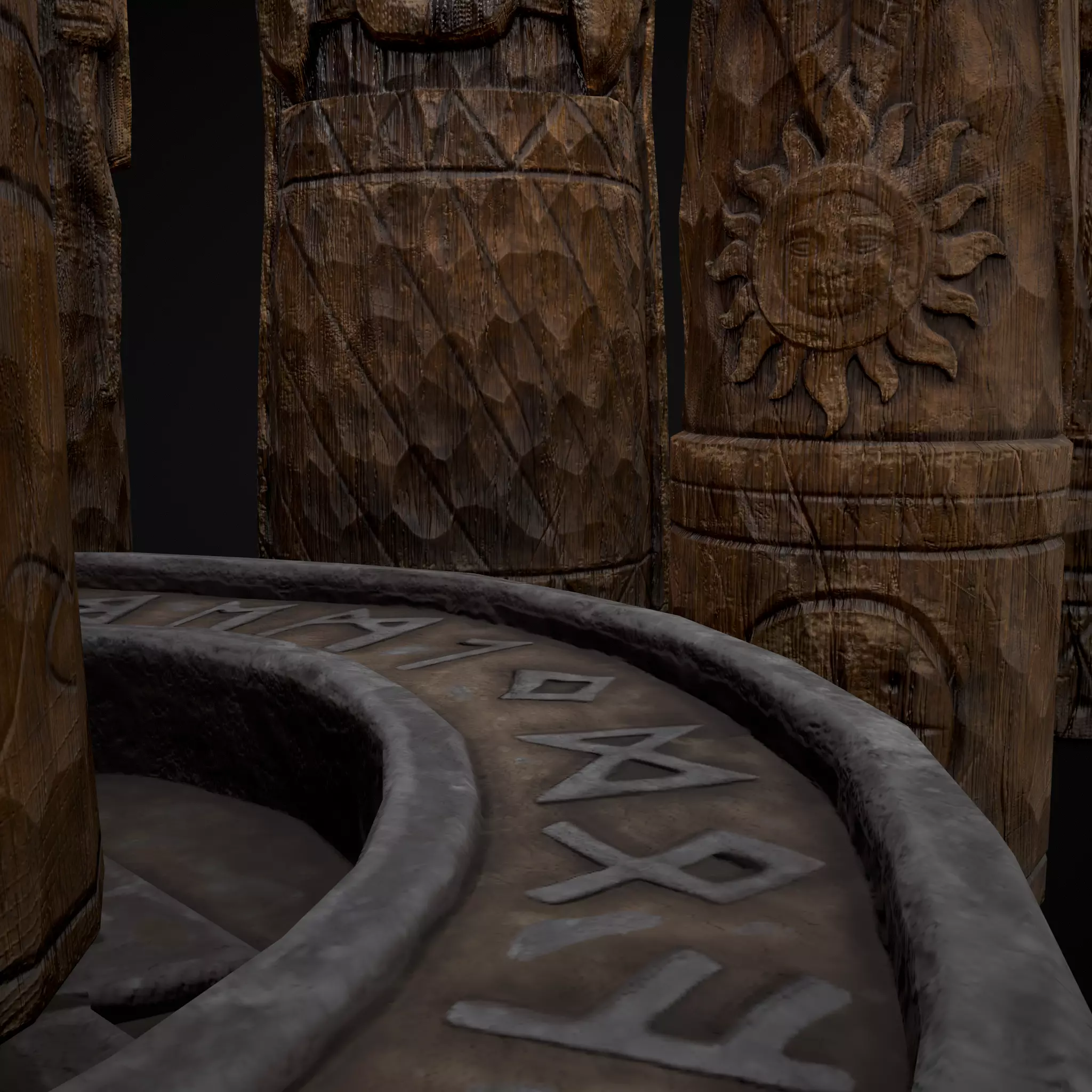 Slavic Gods Figurines Set Low-poly 3D model_33