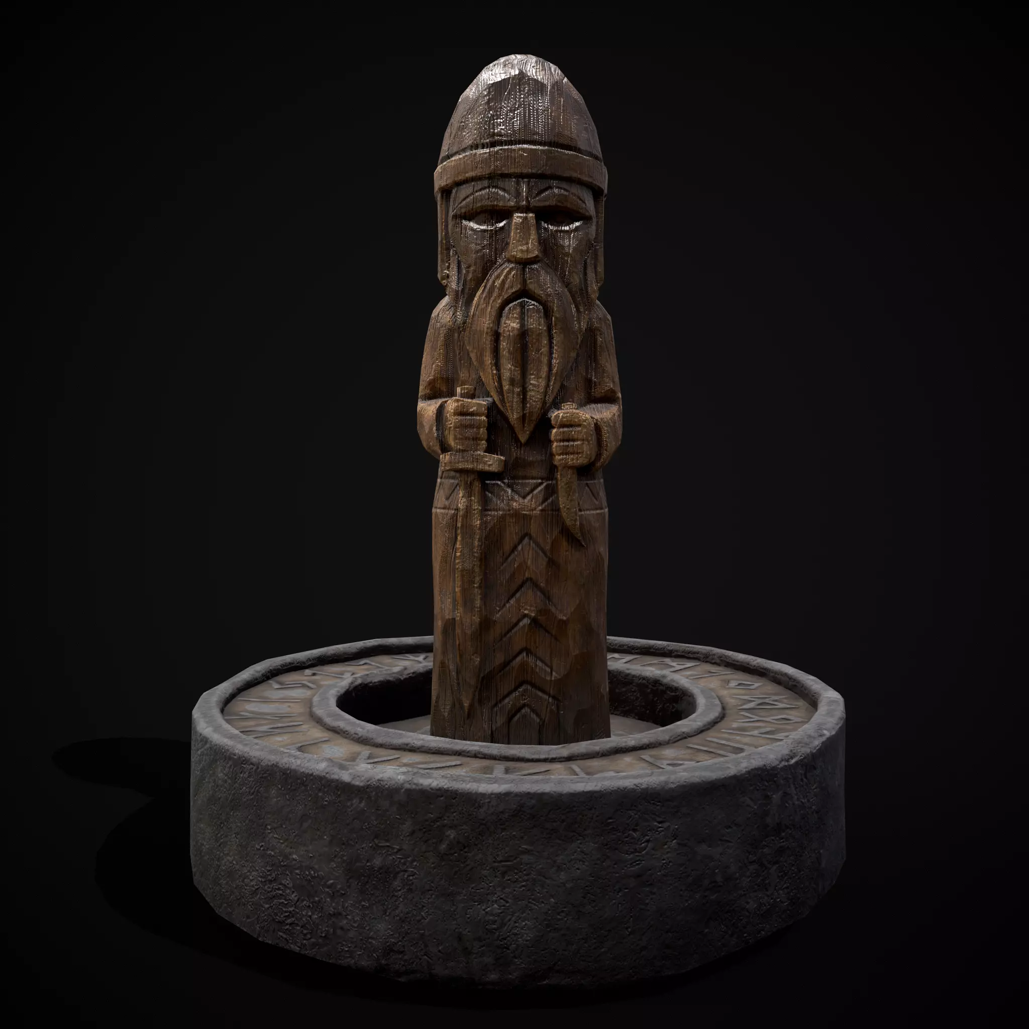 Slavic Gods Figurines Set Low-poly 3D model_10