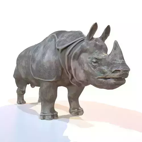 Rhino rhinoceros Low-poly 3D model