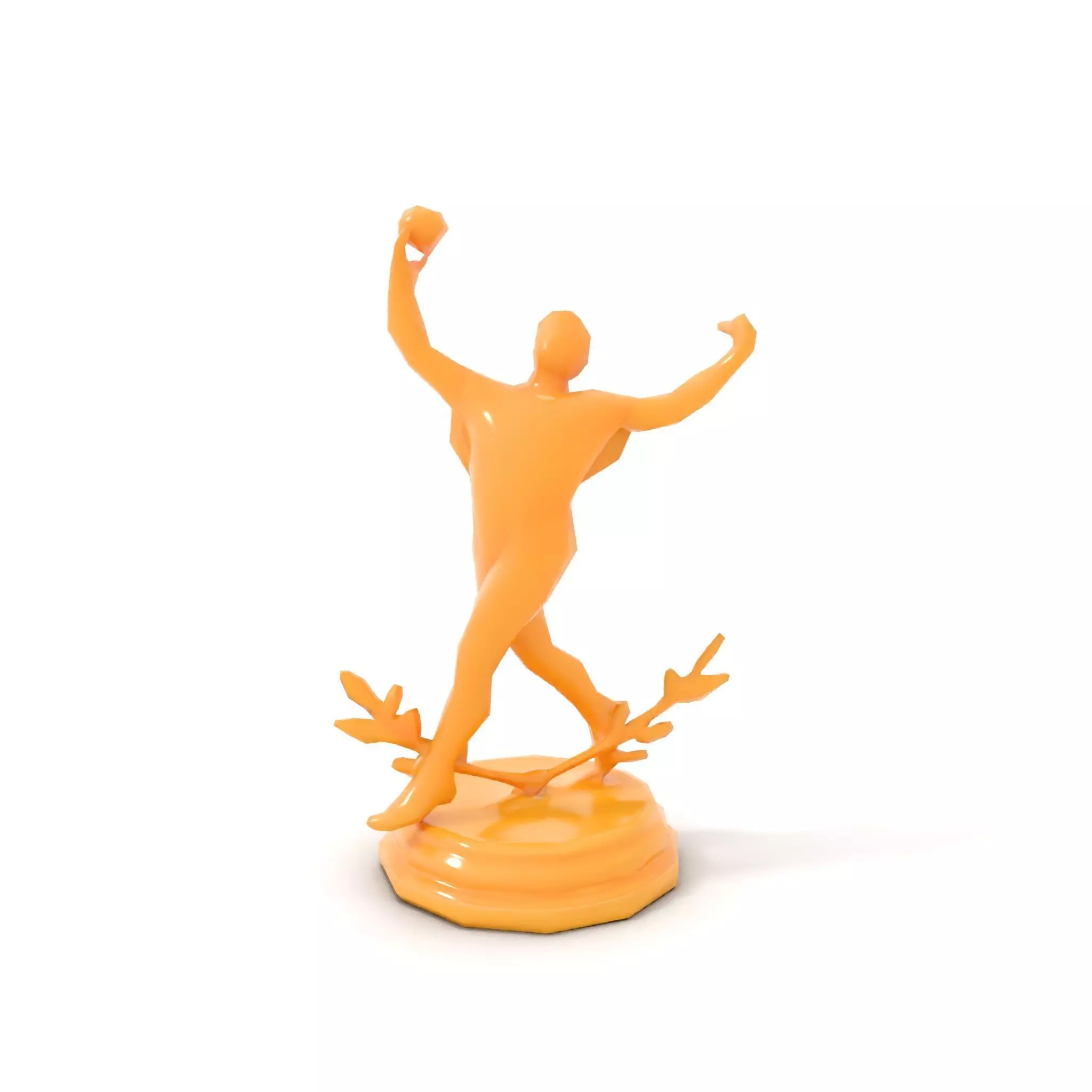 Golden Trophy Winner Statue Model Pack Low-poly 3D model_8
