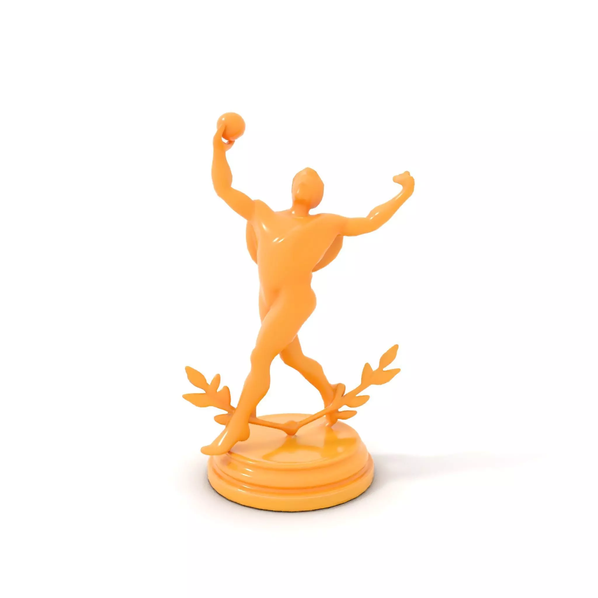 Golden Trophy Winner Statue Model Pack Low-poly 3D model_11