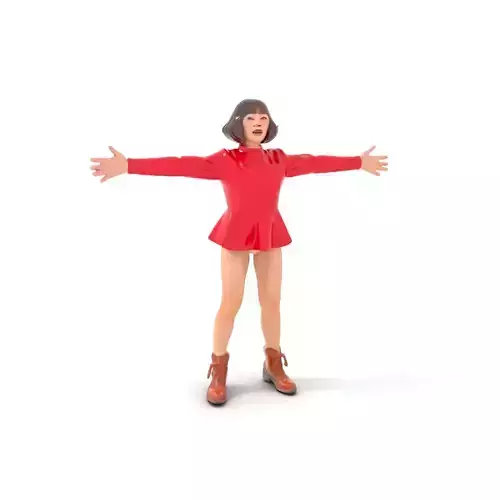 Dynamic Pose Child Outfit model pack Low-poly 3D model