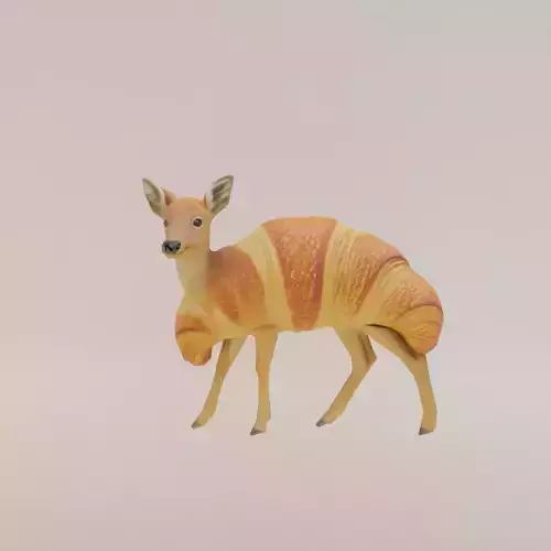 Bambini Crostini Italian brainrot Low Poly Character Low-poly 3D model
