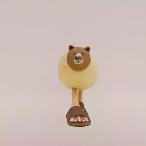 Batatoso Peloso Italian brainrot Low Poly Character Low-poly 3D model