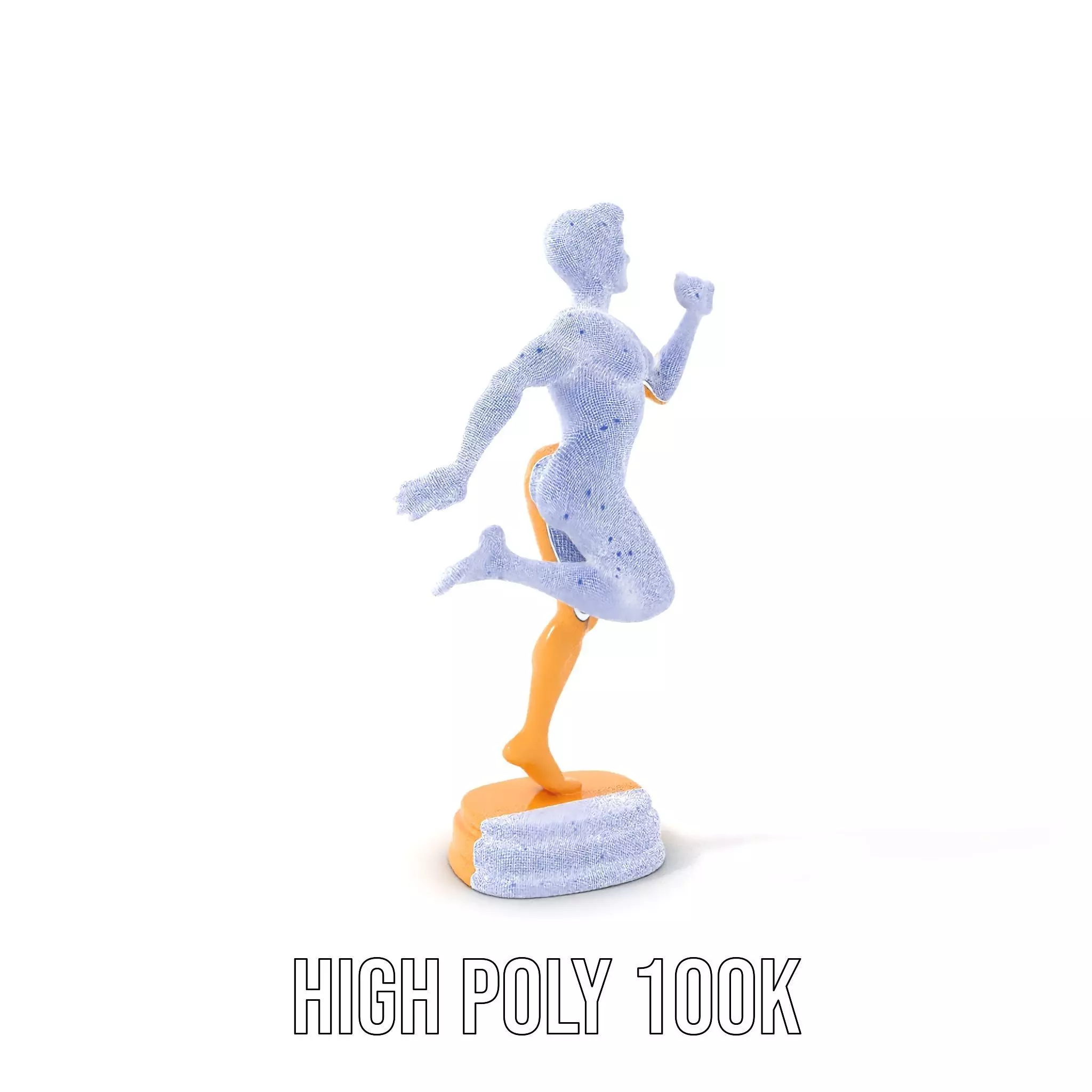 Golden Runner Trophy Model Pack Low-poly 3D model_5