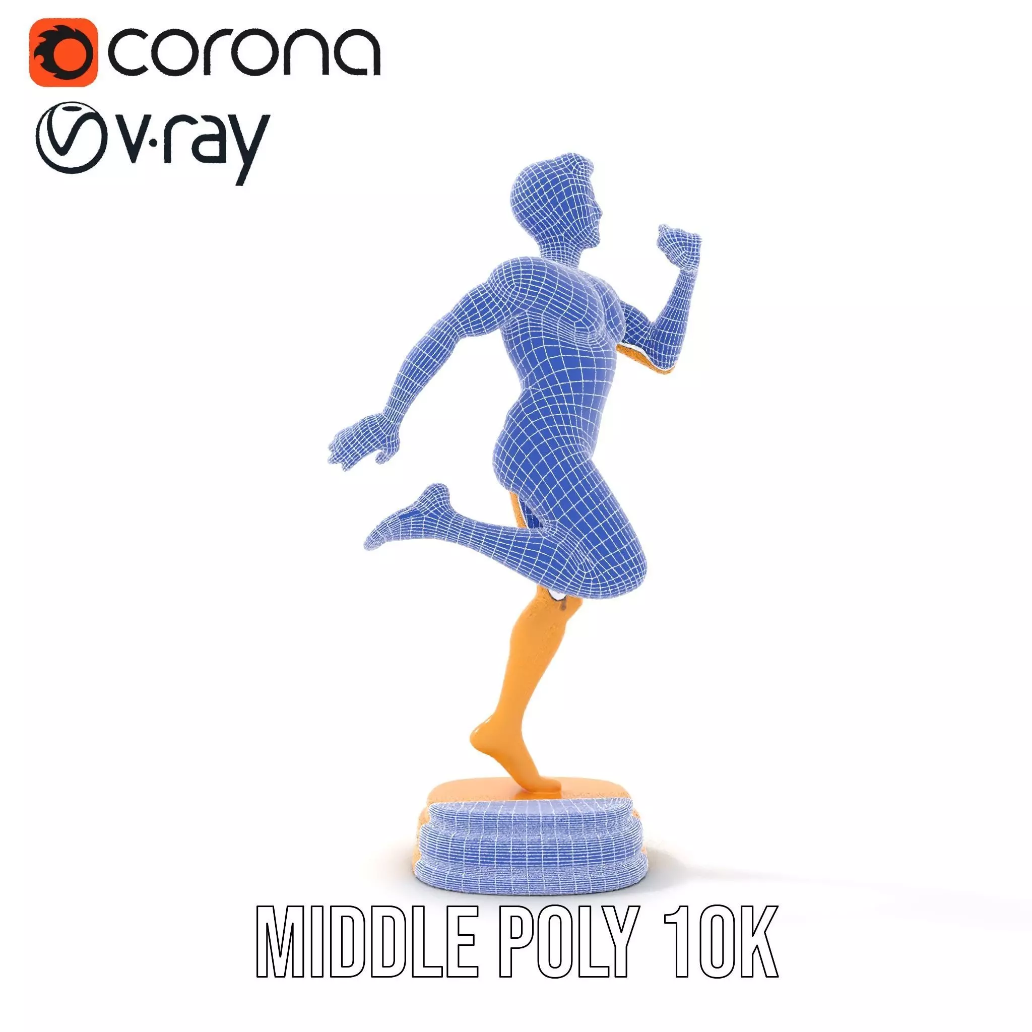 Golden Runner Trophy Model Pack Low-poly 3D model_27