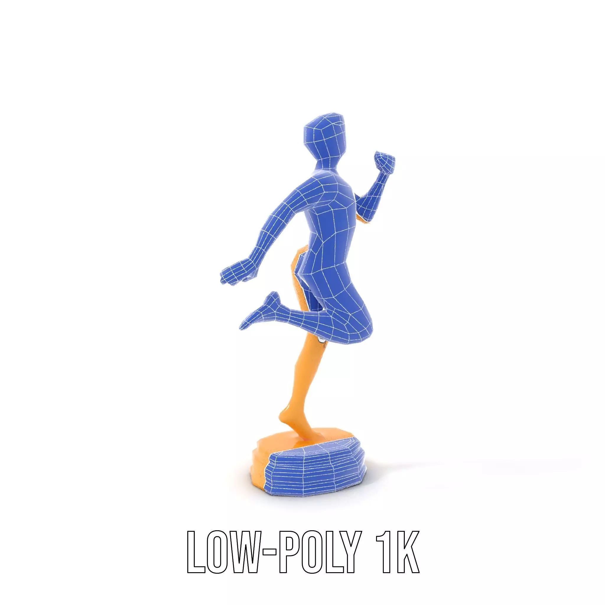 Golden Runner Trophy Model Pack Low-poly 3D model_13