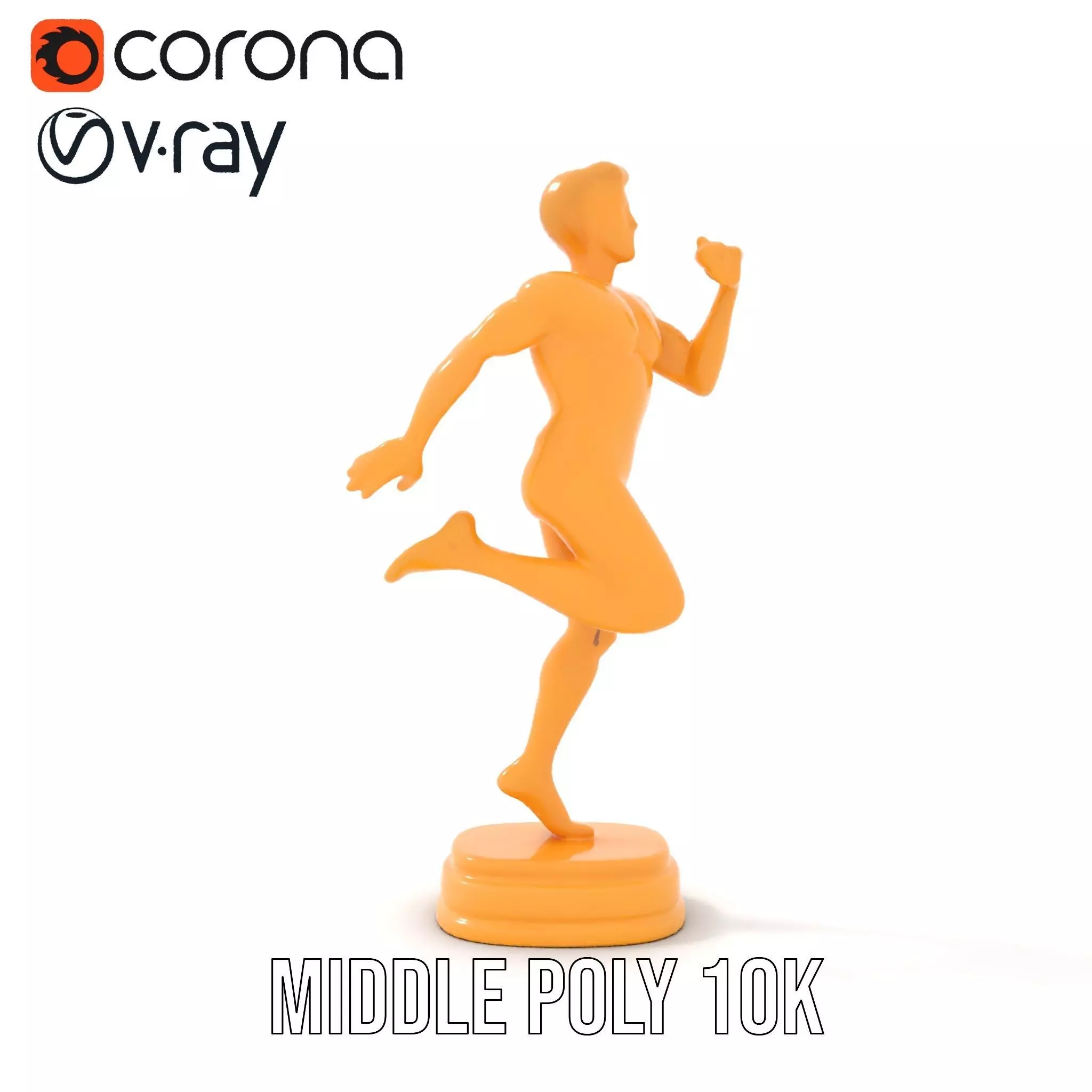 Golden Runner Trophy Model Pack Low-poly 3D model_17