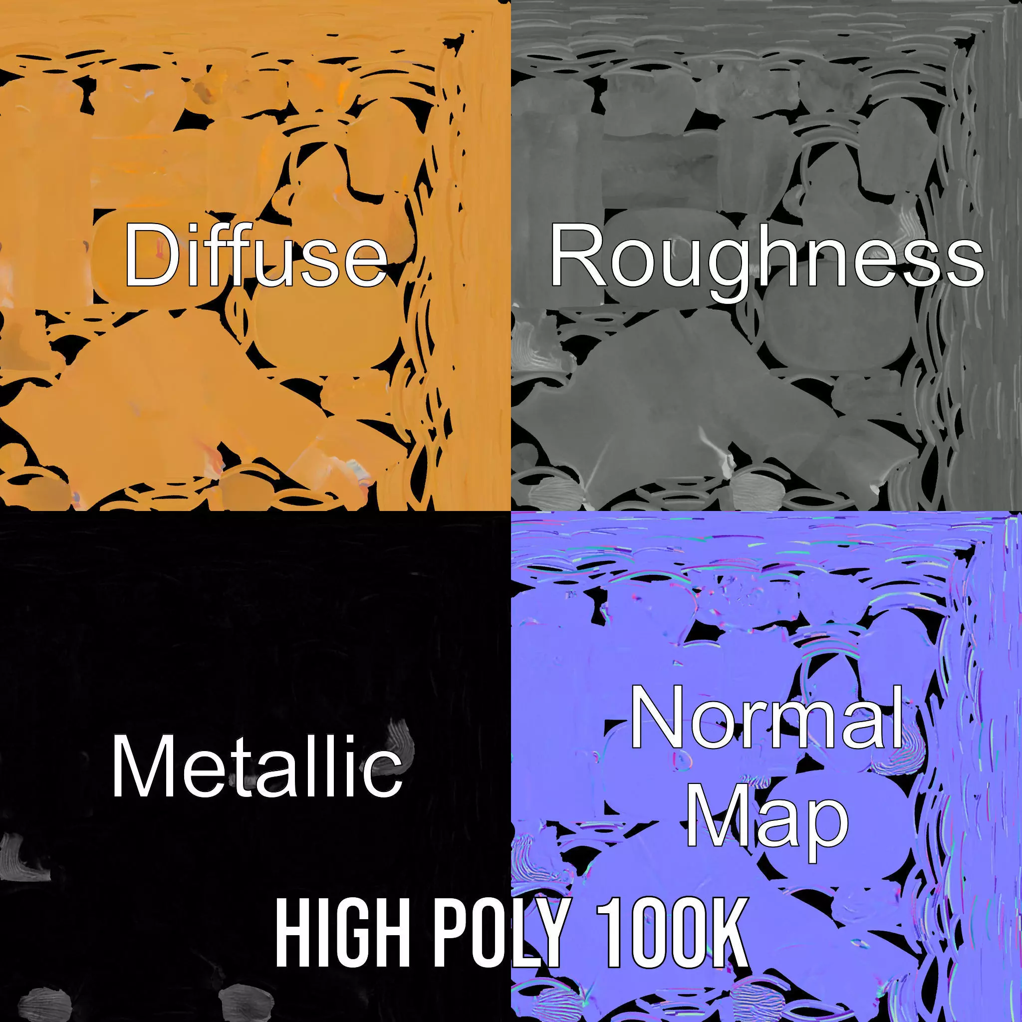 Golden Runner Trophy Model Pack Low-poly 3D model_4