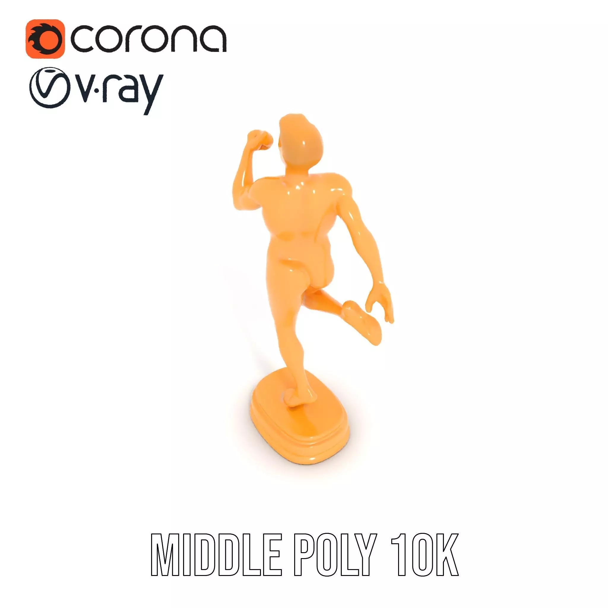Golden Runner Trophy Model Pack Low-poly 3D model_19