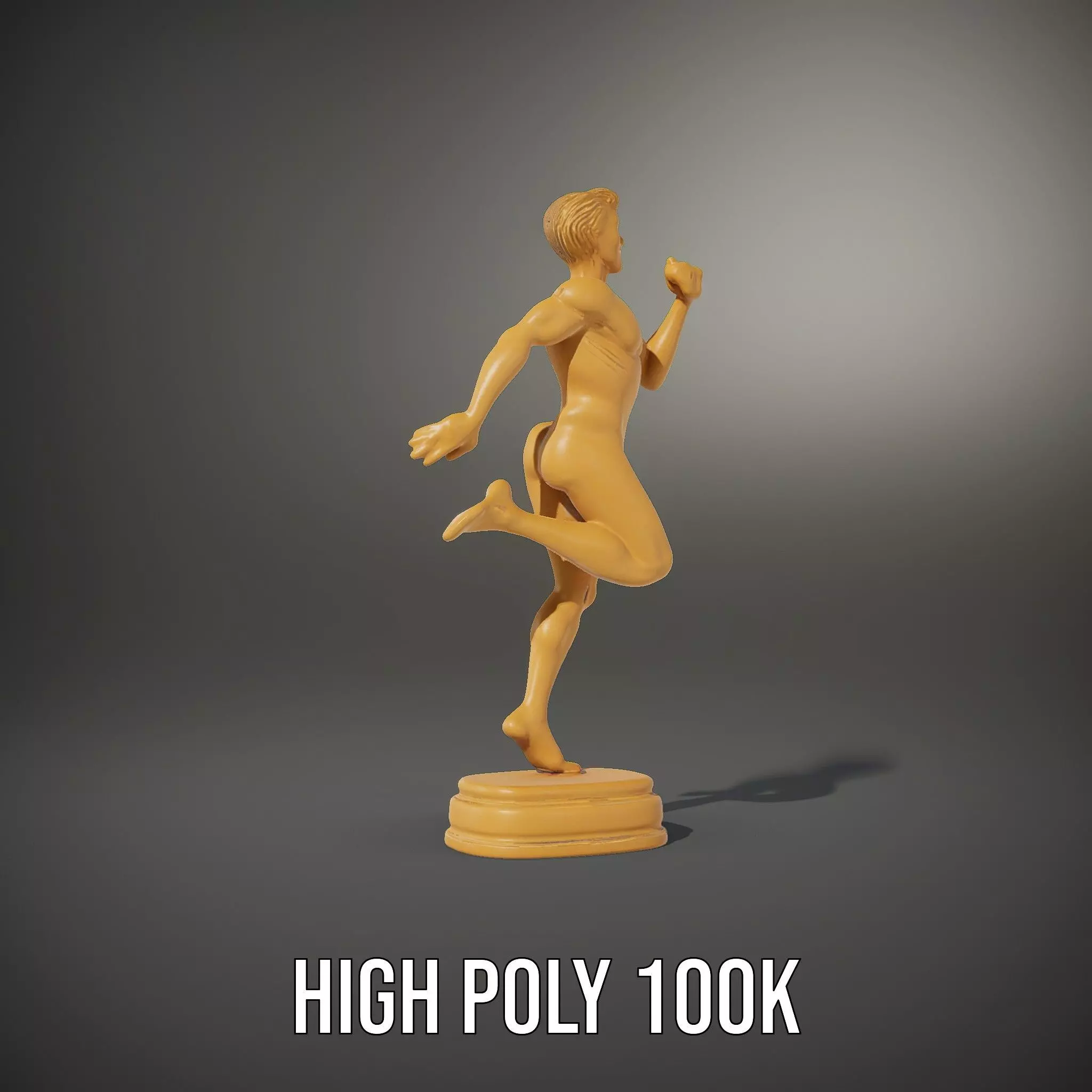Golden Runner Trophy Model Pack Low-poly 3D model_9