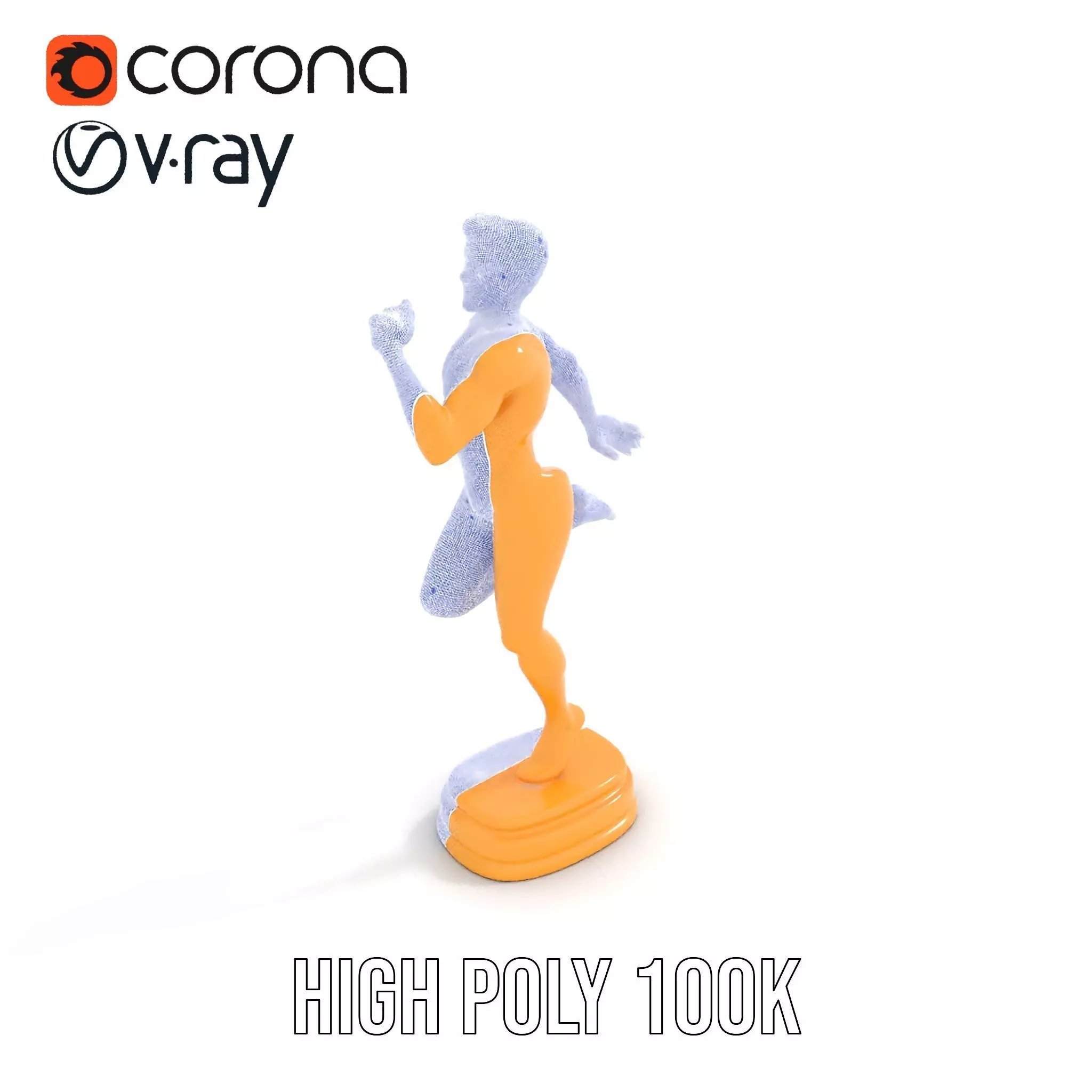 Golden Runner Trophy Model Pack Low-poly 3D model_33