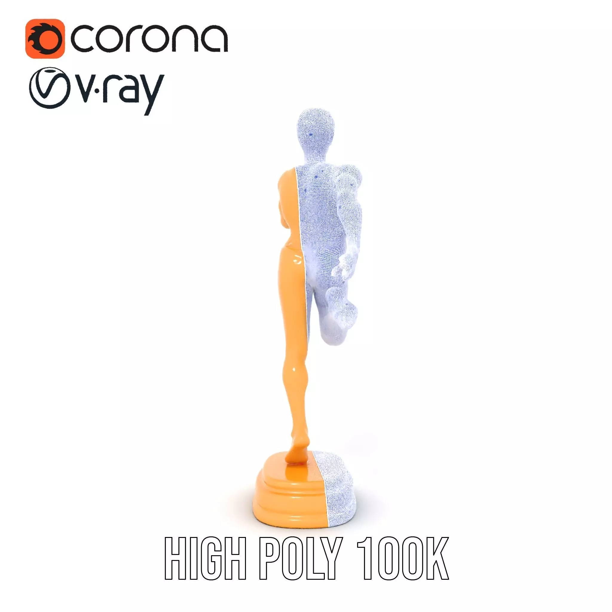 Golden Runner Trophy Model Pack Low-poly 3D model_34