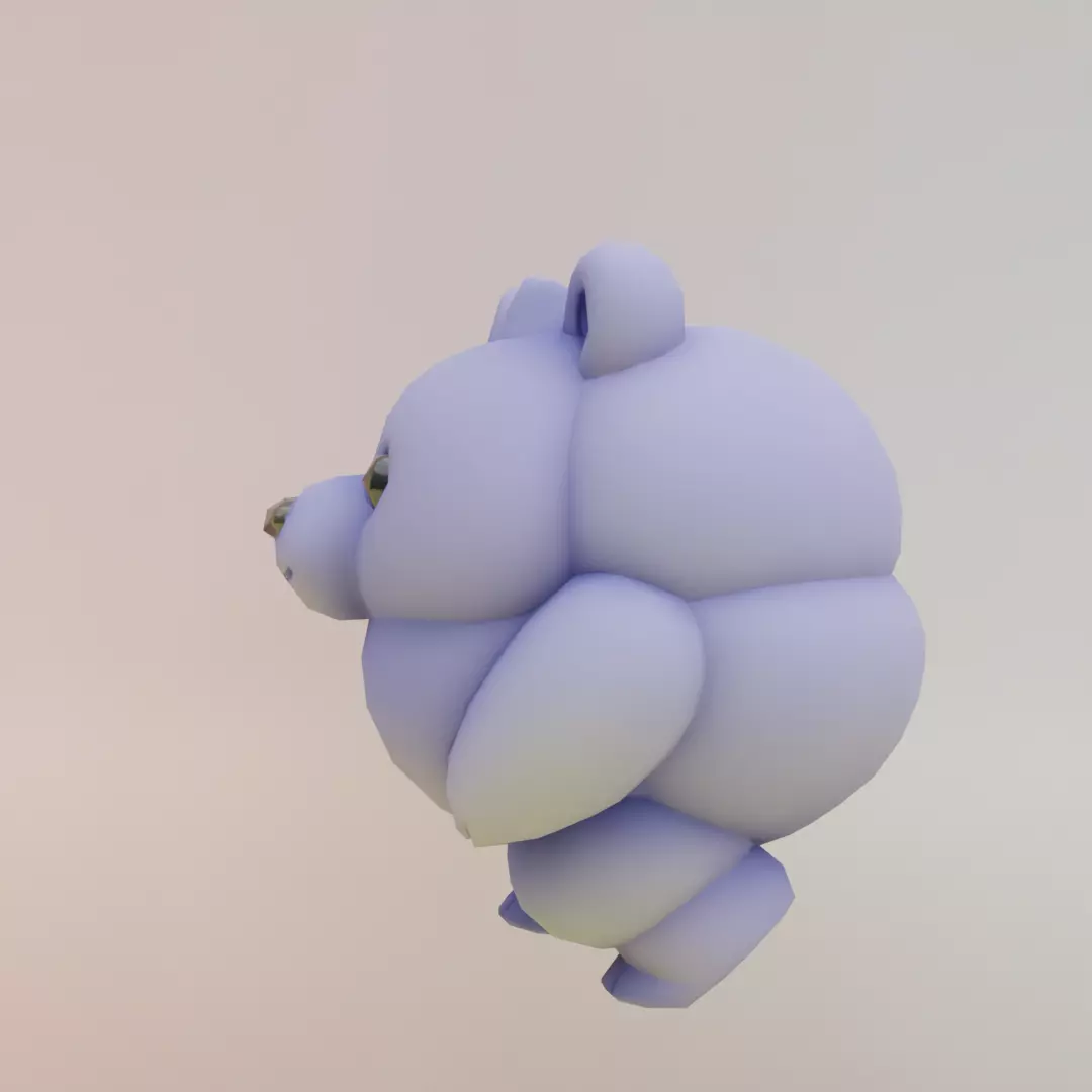 Blueberrini Tatticini Italian brainrot Low Poly Character Low-poly 3D model_3