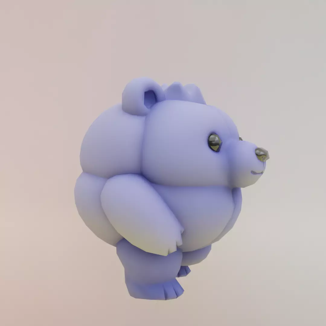 Blueberrini Tatticini Italian brainrot Low Poly Character Low-poly 3D model_10