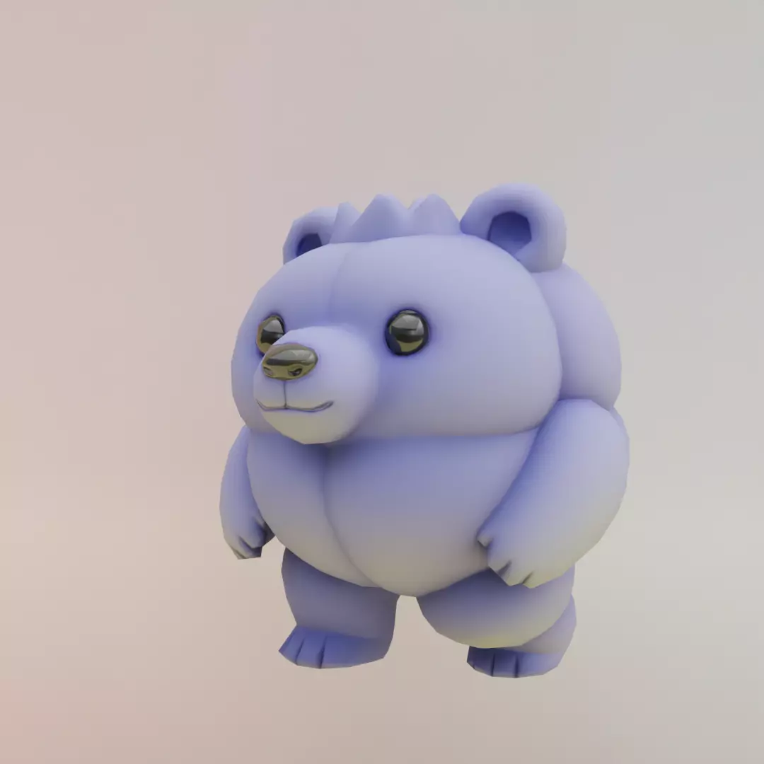 Blueberrini Tatticini Italian brainrot Low Poly Character Low-poly 3D model_1