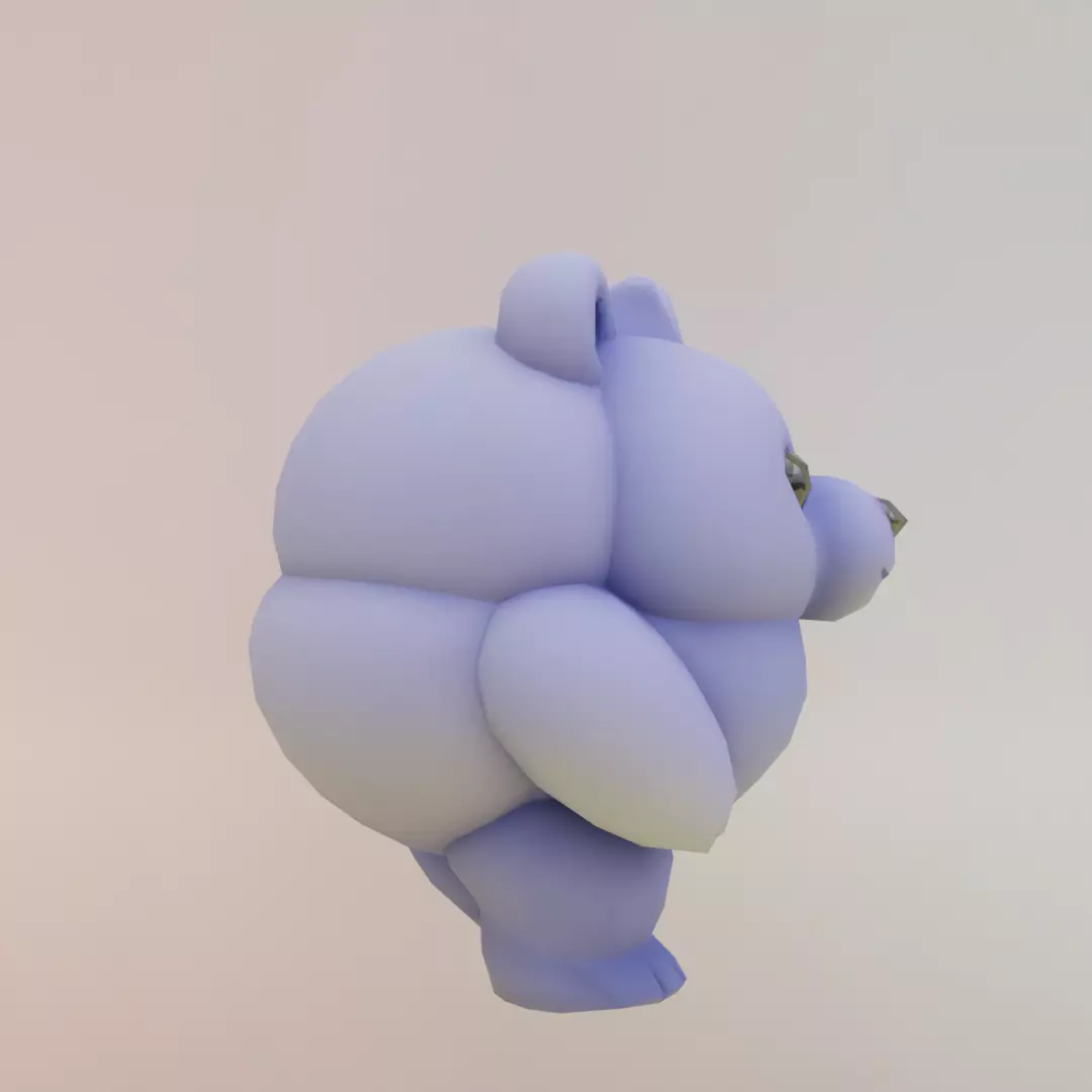 Blueberrini Tatticini Italian brainrot Low Poly Character Low-poly 3D model_9