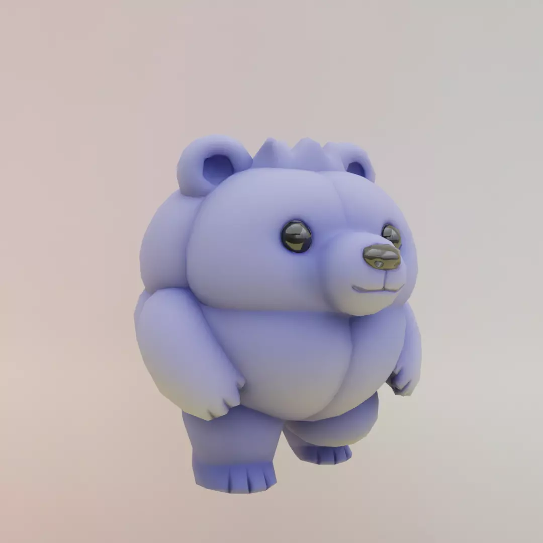 Blueberrini Tatticini Italian brainrot Low Poly Character Low-poly 3D model_11