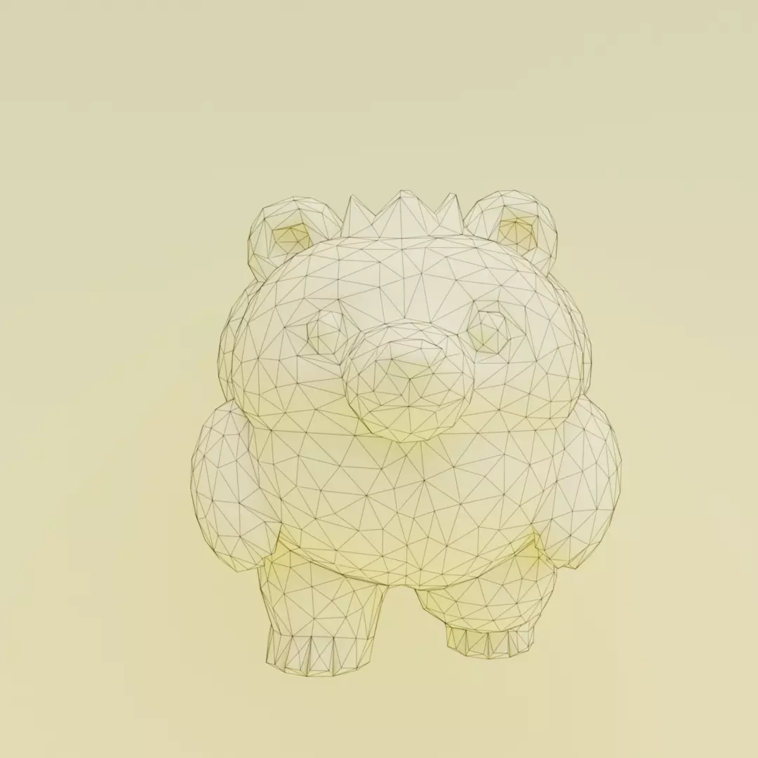 Blueberrini Tatticini Italian brainrot Low Poly Character Low-poly 3D model_12