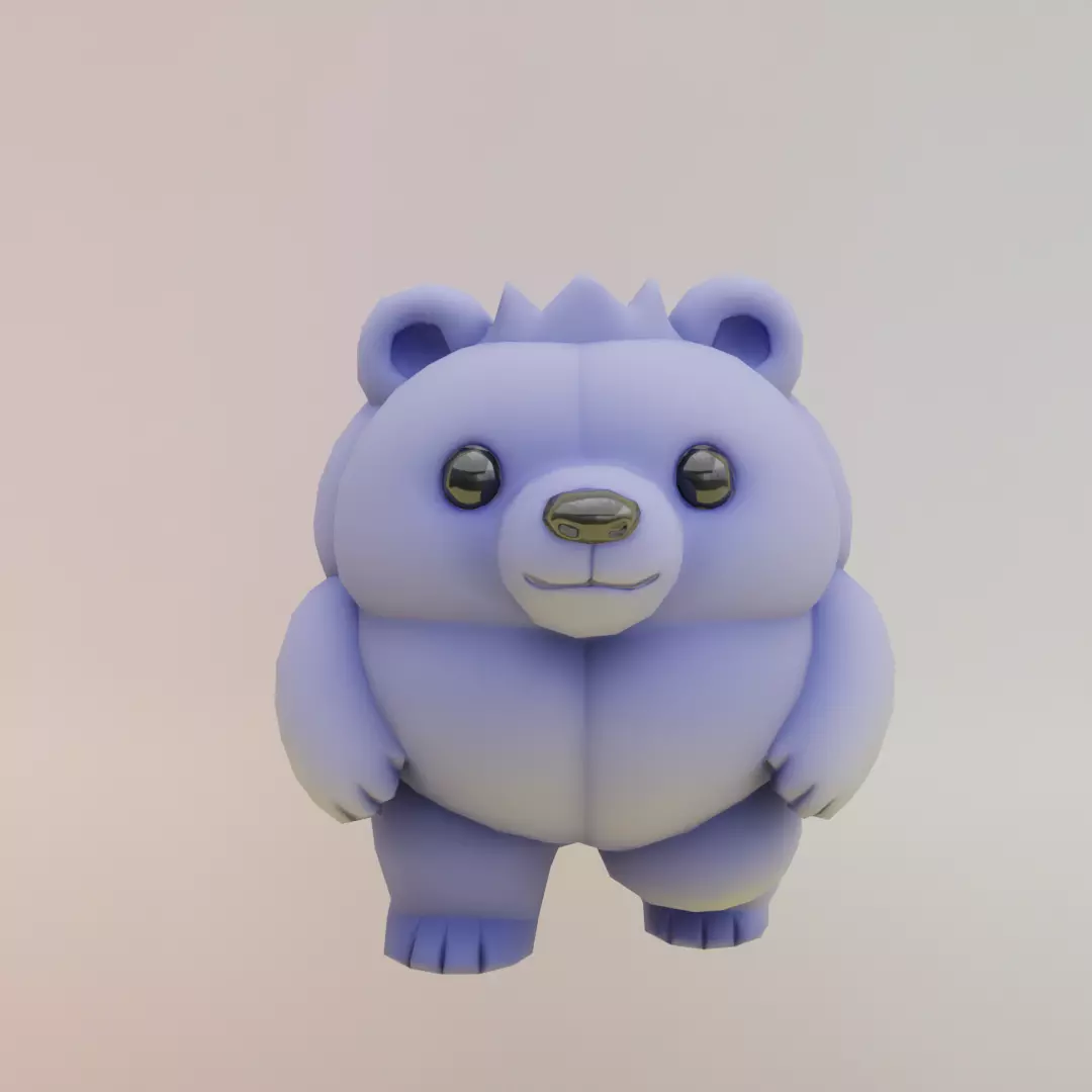 Blueberrini Tatticini Italian brainrot Low Poly Character Low-poly 3D model_0