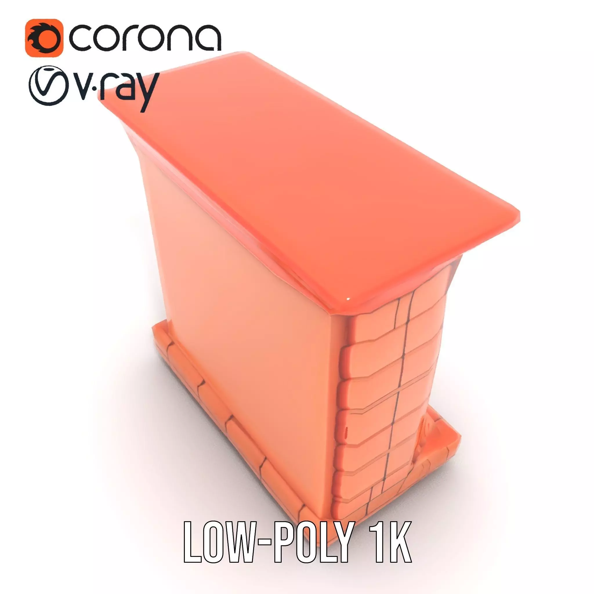 Classic Brick Fireplace Model Pack with Flame Effect Low-poly 3D model_15