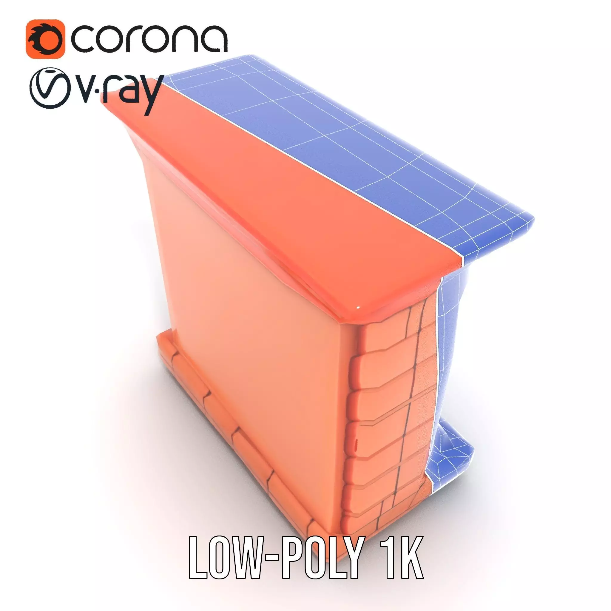 Classic Brick Fireplace Model Pack with Flame Effect Low-poly 3D model_20