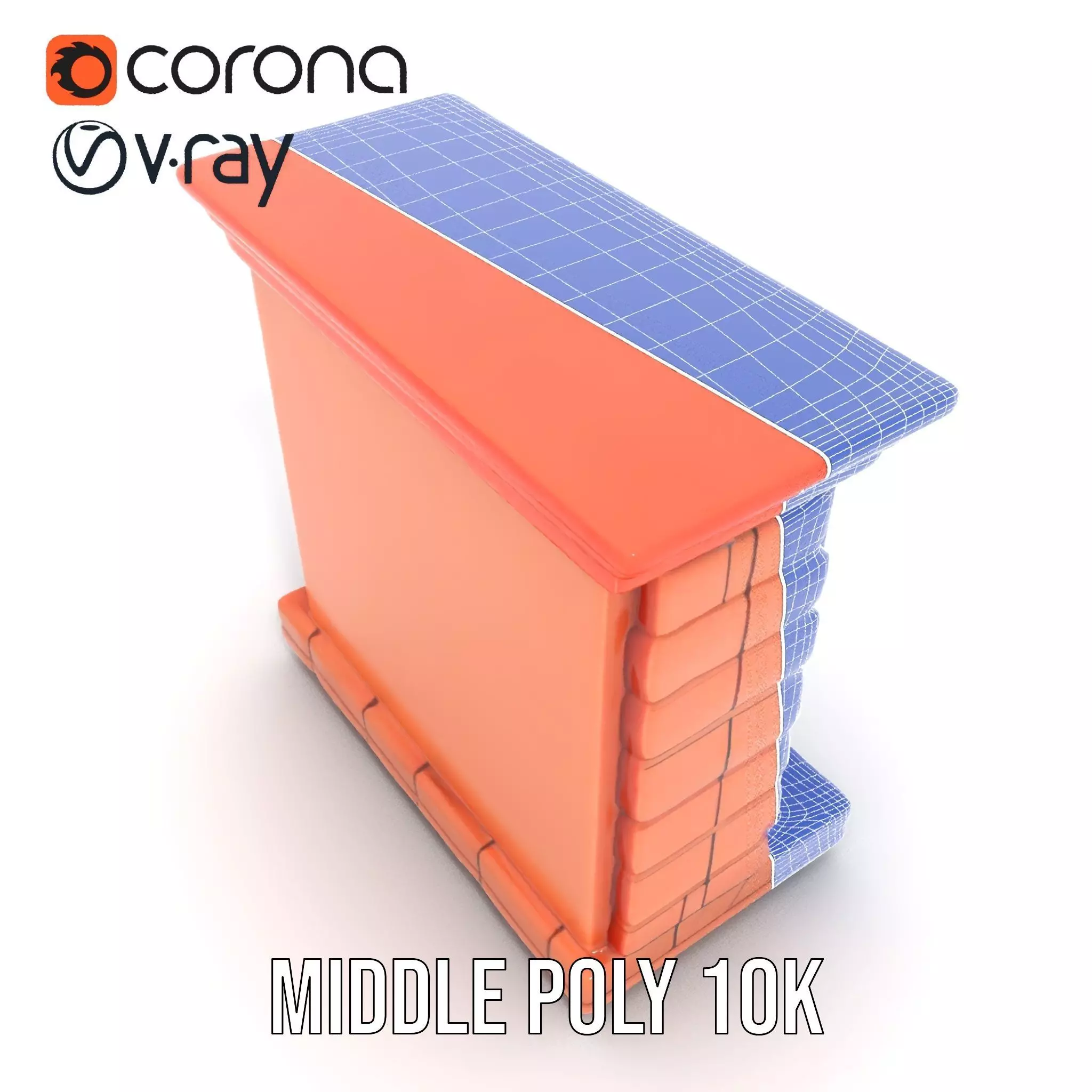 Classic Brick Fireplace Model Pack with Flame Effect Low-poly 3D model_25