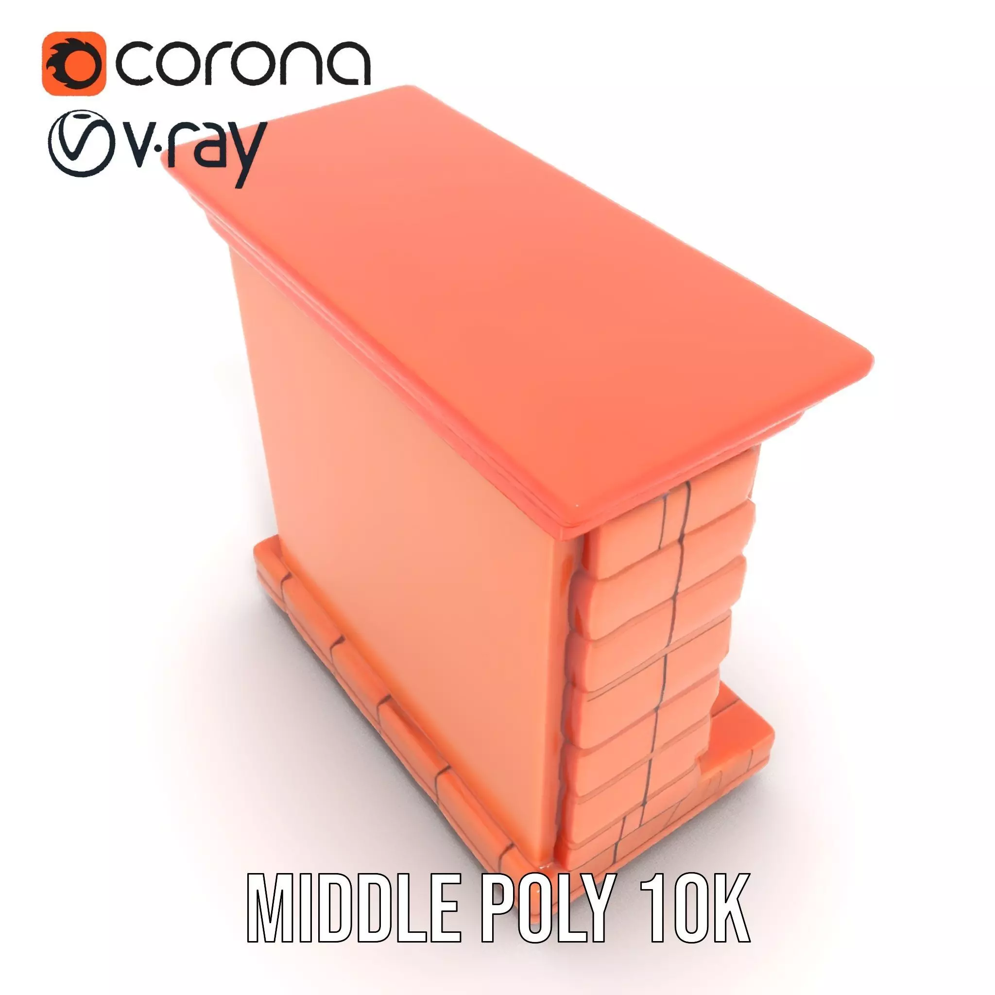 Classic Brick Fireplace Model Pack with Flame Effect Low-poly 3D model_12