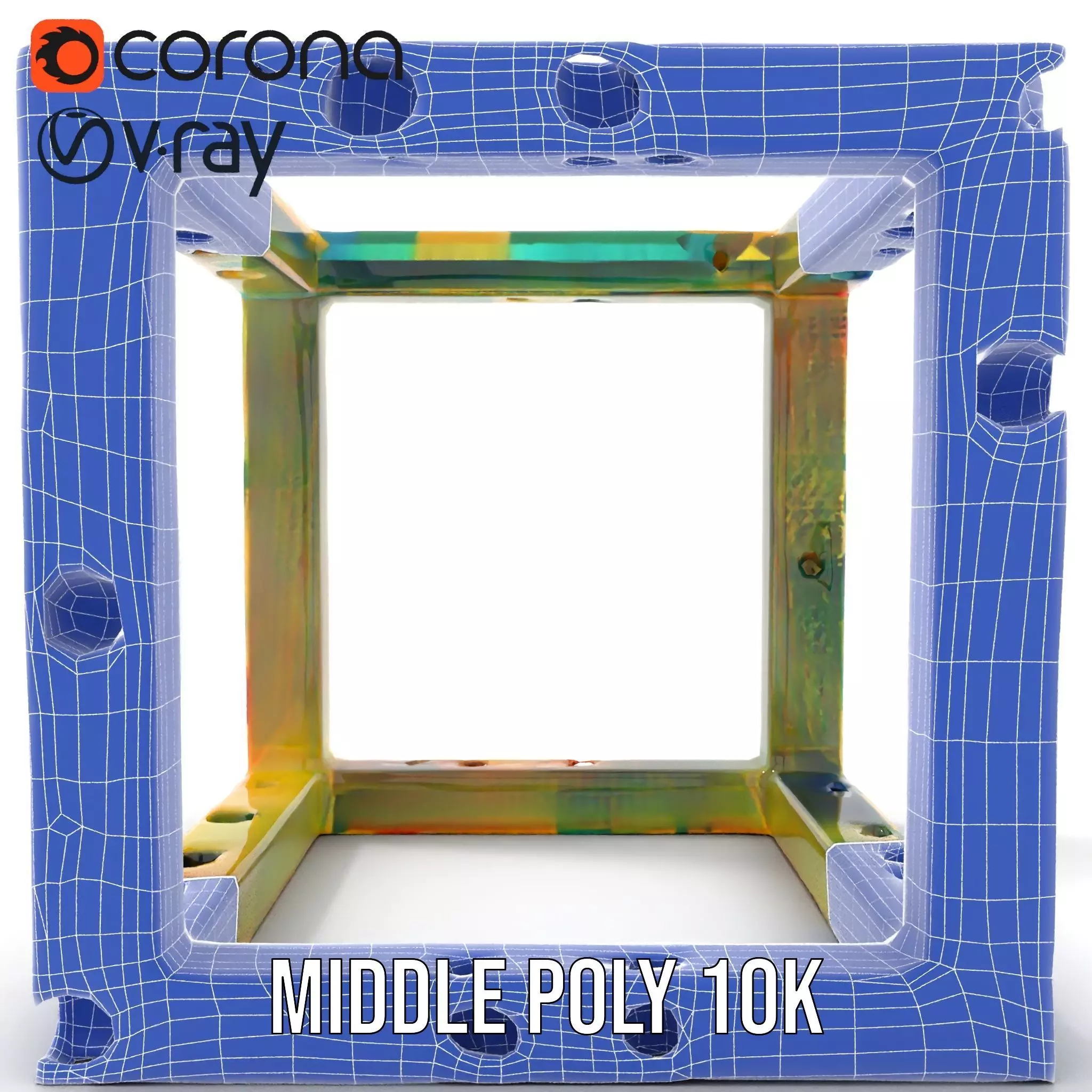 Colorful Geometric Patterned Picture Frame Model Pack Low-poly 3D model_30