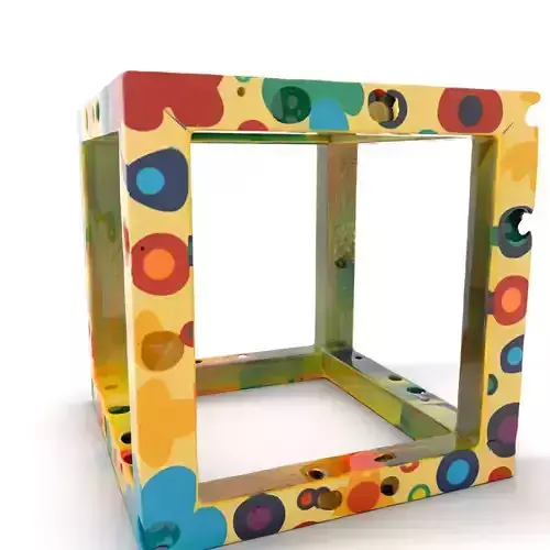 Colorful Geometric Patterned Picture Frame Model Pack Low-poly 3D model