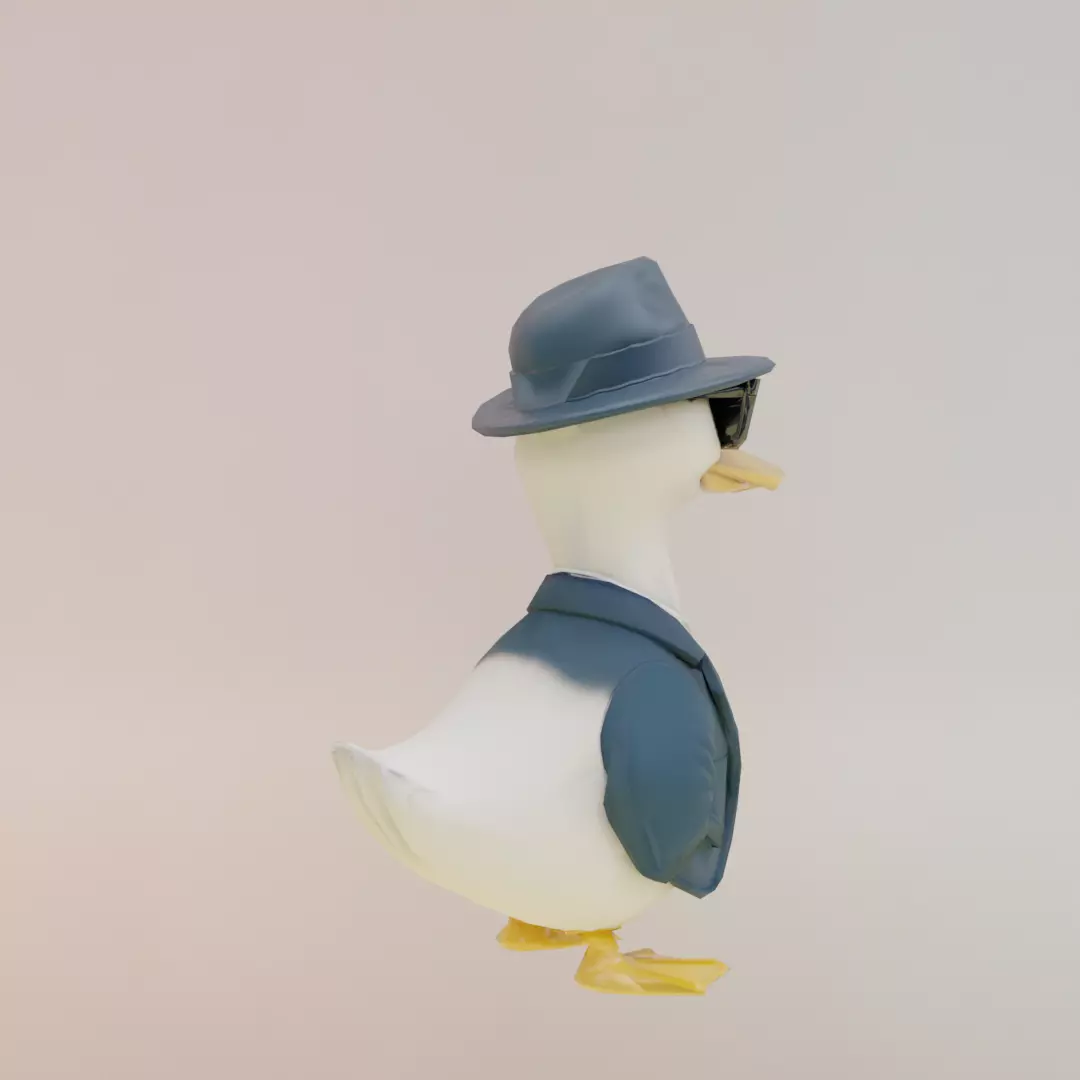Brr Brr Gangster Gusini Italian brainrot Low Poly Character Low-poly 3D model_8