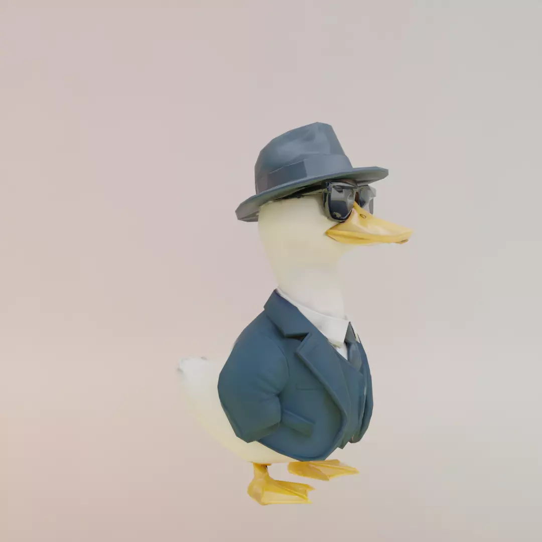 Brr Brr Gangster Gusini Italian brainrot Low Poly Character Low-poly 3D model_10