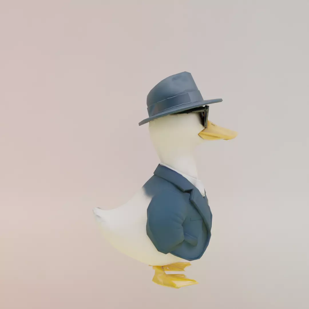 Brr Brr Gangster Gusini Italian brainrot Low Poly Character Low-poly 3D model_9