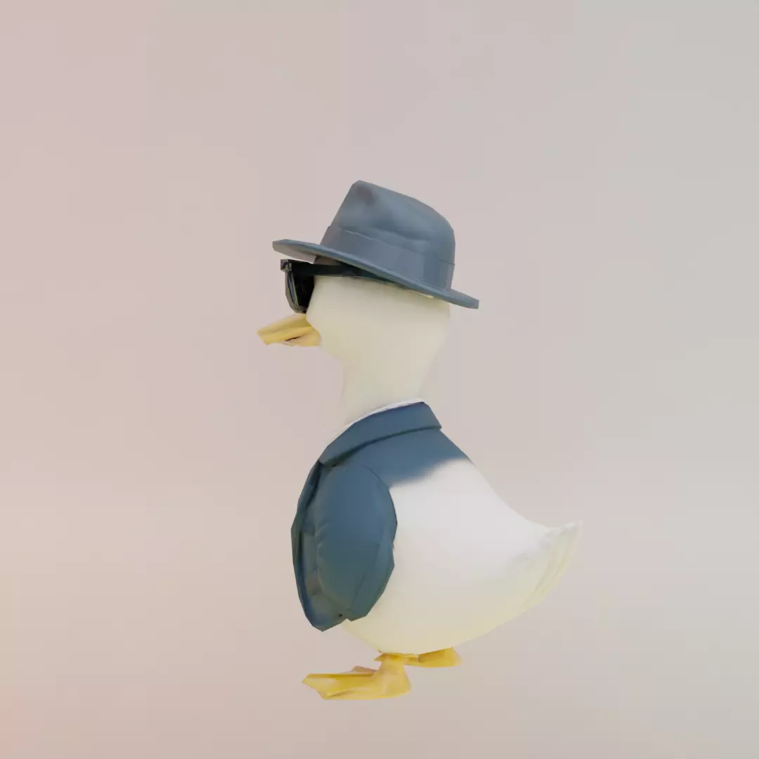 Brr Brr Gangster Gusini Italian brainrot Low Poly Character Low-poly 3D model_4