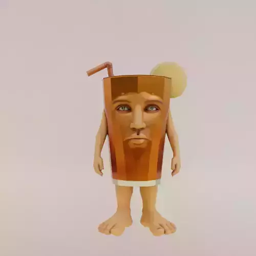 Brr Es Teh Patipum Italian brainrot Low Poly Character Low-poly 3D model