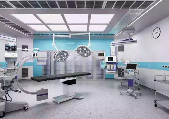 Hospital Interior-Surgery Department Low-poly 3D model