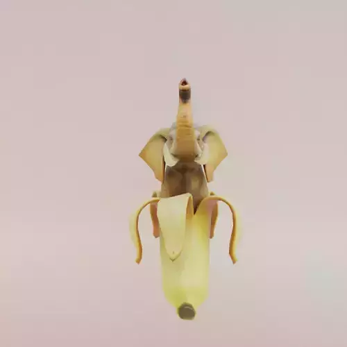 Elephantuchi Bananuchi Italian brainrot Low Poly Character Low-poly 3D model