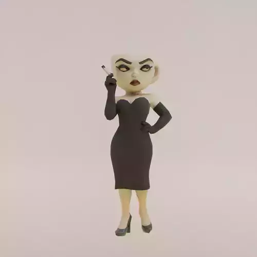 Espresso Signora Italian brainrot Low Poly Character Low-poly 3D model