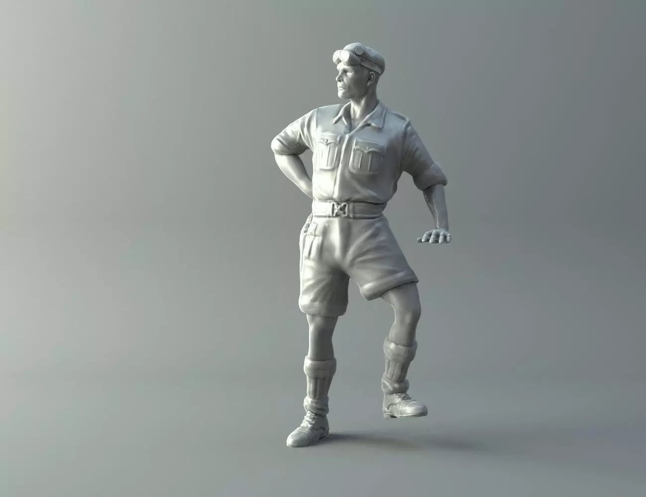 Captain miniature II World War 3D print model_0