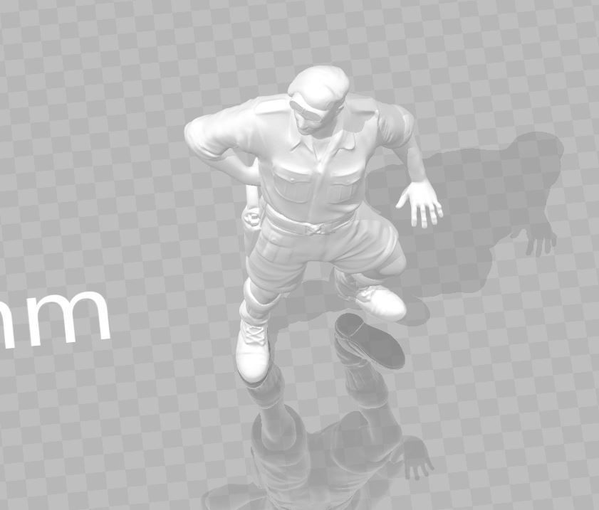 Captain miniature II World War 3D print model_4
