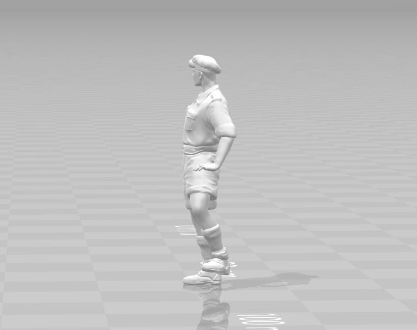 Captain miniature II World War 3D print model_1