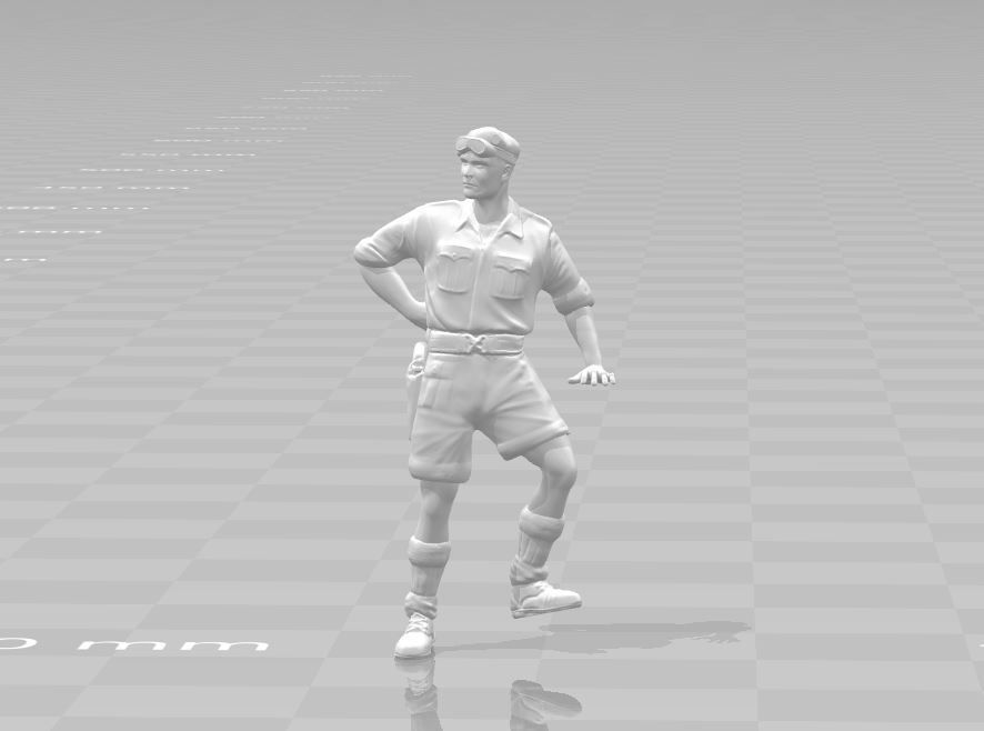 Captain miniature II World War 3D print model_6