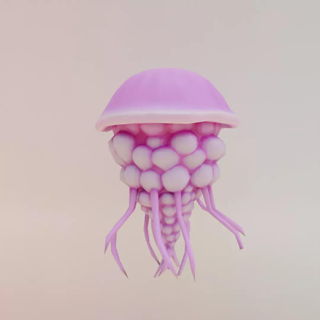 Graipussy Medussi Italian brainrot Low Poly Character Low-poly 3D model_6