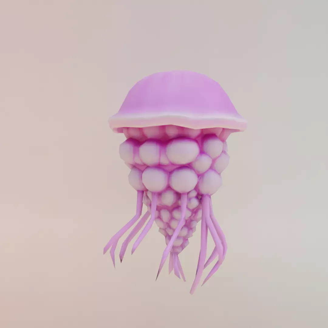 Graipussy Medussi Italian brainrot Low Poly Character Low-poly 3D model_10
