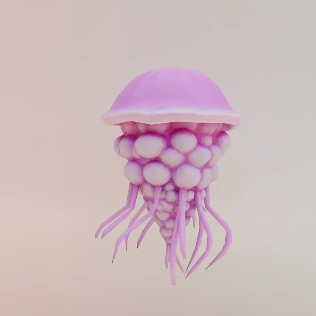 Graipussy Medussi Italian brainrot Low Poly Character Low-poly 3D model_11