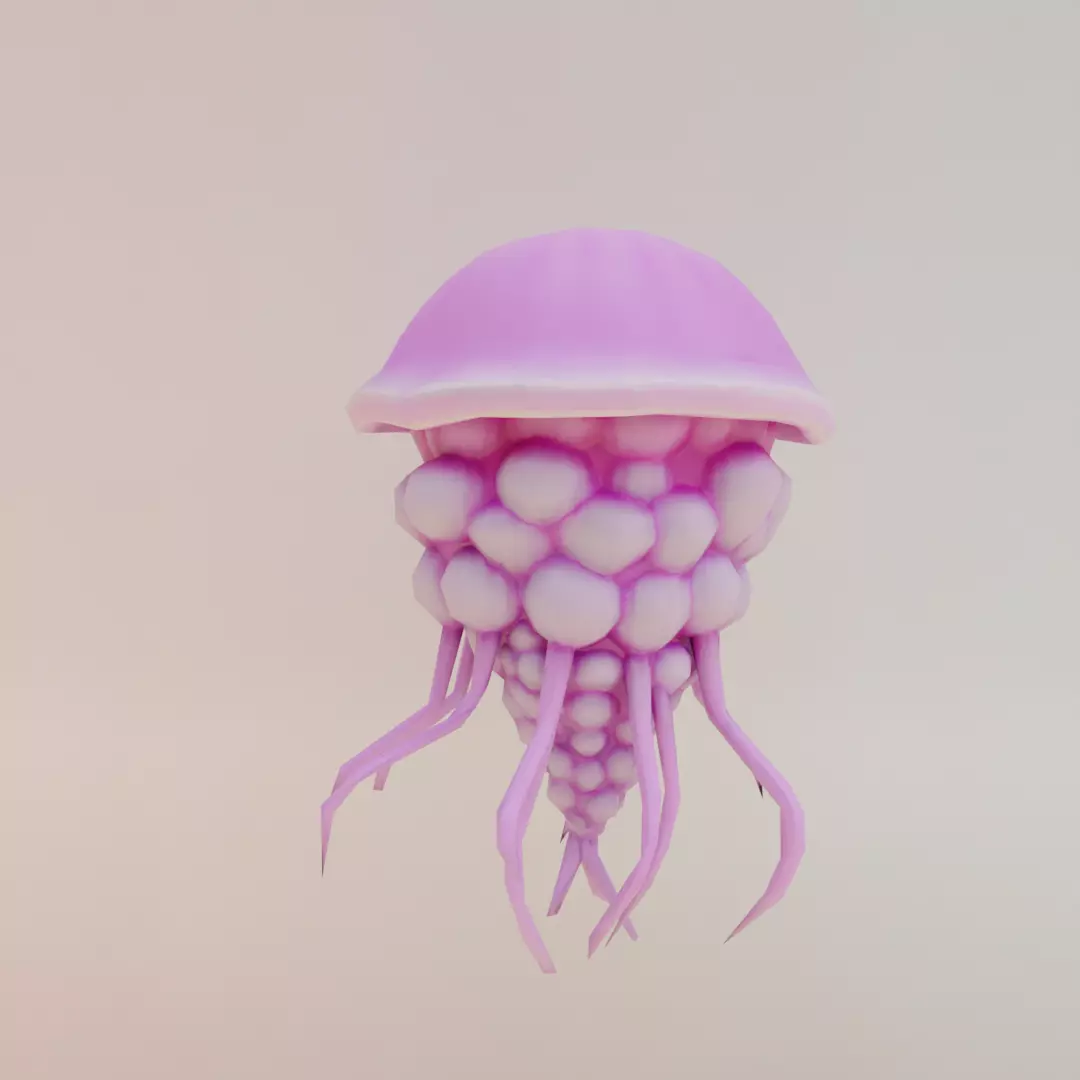 Graipussy Medussi Italian brainrot Low Poly Character Low-poly 3D model_0
